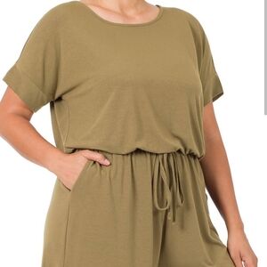 Zenana Outfitters Olive Jumpsuit
